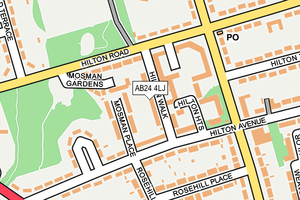 AB24 4LJ map - OS OpenMap – Local (Ordnance Survey) AB24 4LJ map - OS OpenMap – Local (Ordnance Survey)