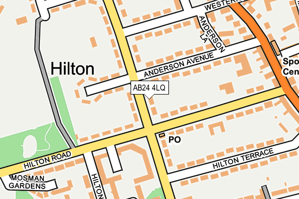 AB24 4LQ map - OS OpenMap – Local (Ordnance Survey) AB24 4LQ map - OS OpenMap – Local (Ordnance Survey)