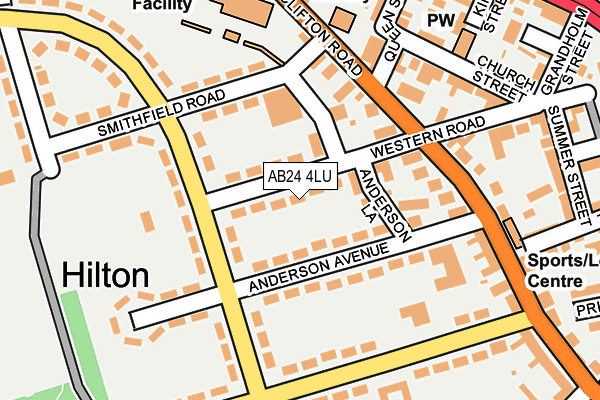 AB24 4LU map - OS OpenMap – Local (Ordnance Survey) AB24 4LU map - OS OpenMap – Local (Ordnance Survey)