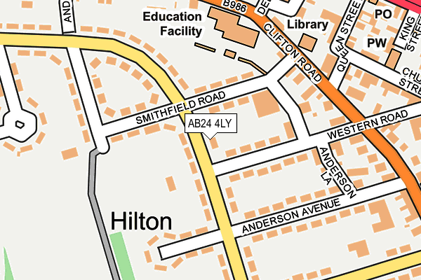 AB24 4LY map - OS OpenMap – Local (Ordnance Survey) AB24 4LY map - OS OpenMap – Local (Ordnance Survey)