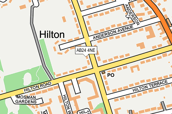 AB24 4NE map - OS OpenMap – Local (Ordnance Survey) AB24 4NE map - OS OpenMap – Local (Ordnance Survey)