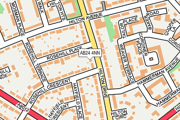 AB24 4NN map - OS OpenMap – Local (Ordnance Survey) AB24 4NN map - OS OpenMap – Local (Ordnance Survey)