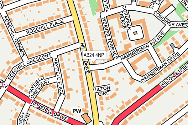 AB24 4NP map - OS OpenMap – Local (Ordnance Survey) AB24 4NP map - OS OpenMap – Local (Ordnance Survey)