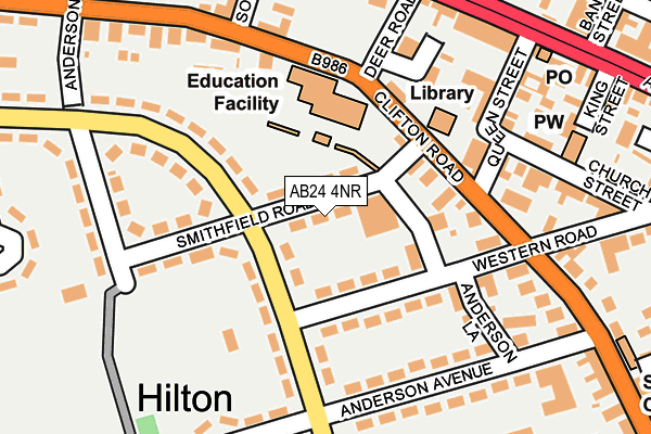 AB24 4NR map - OS OpenMap – Local (Ordnance Survey) AB24 4NR map - OS OpenMap – Local (Ordnance Survey)