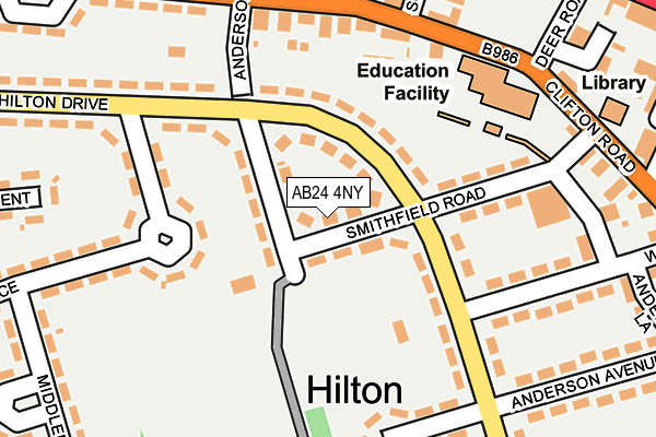 AB24 4NY map - OS OpenMap – Local (Ordnance Survey) AB24 4NY map - OS OpenMap – Local (Ordnance Survey)