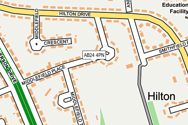 AB24 4PN map - OS OpenMap – Local (Ordnance Survey) AB24 4PN map - OS OpenMap – Local (Ordnance Survey)