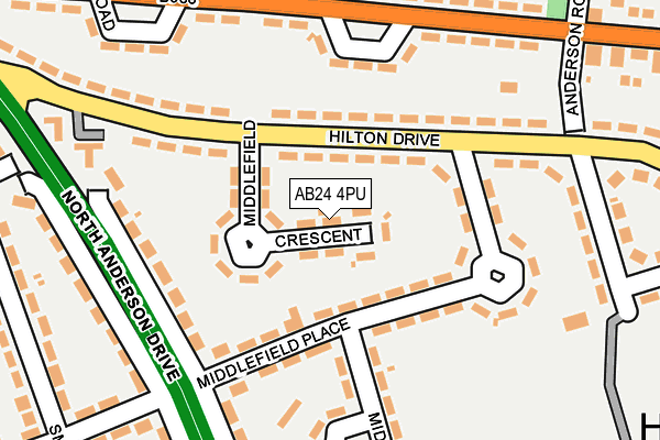 AB24 4PU map - OS OpenMap – Local (Ordnance Survey) AB24 4PU map - OS OpenMap – Local (Ordnance Survey)