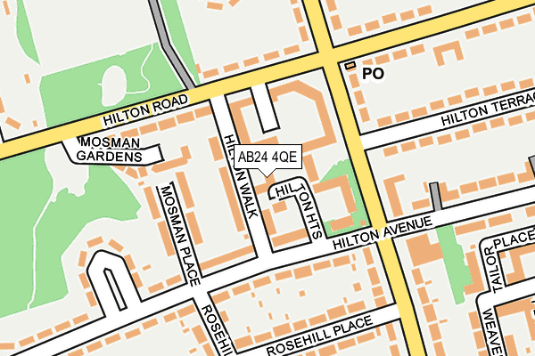 AB24 4QE map - OS OpenMap – Local (Ordnance Survey) AB24 4QE map - OS OpenMap – Local (Ordnance Survey)