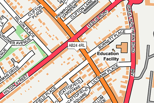 AB24 4RL map - OS OpenMap – Local (Ordnance Survey) AB24 4RL map - OS OpenMap – Local (Ordnance Survey)
