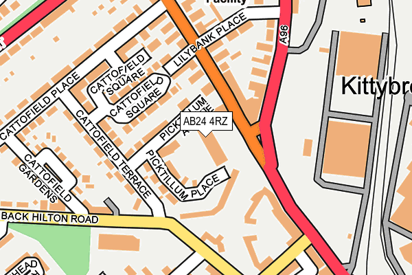 AB24 4RZ map - OS OpenMap – Local (Ordnance Survey) AB24 4RZ map - OS OpenMap – Local (Ordnance Survey)