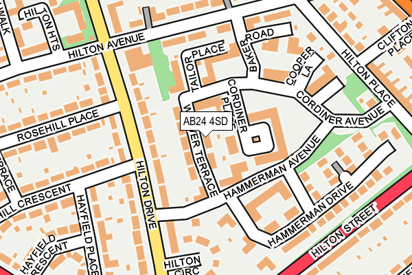 AB24 4SD map - OS OpenMap – Local (Ordnance Survey) AB24 4SD map - OS OpenMap – Local (Ordnance Survey)
