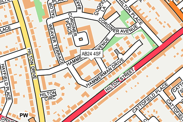 AB24 4SF map - OS OpenMap – Local (Ordnance Survey) AB24 4SF map - OS OpenMap – Local (Ordnance Survey)