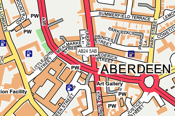 AB24 5AB map - OS OpenMap – Local (Ordnance Survey) AB24 5AB map - OS OpenMap – Local (Ordnance Survey)