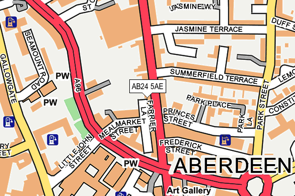 AB24 5AE map - OS OpenMap – Local (Ordnance Survey) AB24 5AE map - OS OpenMap – Local (Ordnance Survey)
