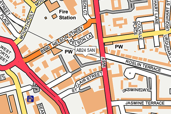 AB24 5AN map - OS OpenMap – Local (Ordnance Survey) AB24 5AN map - OS OpenMap – Local (Ordnance Survey)