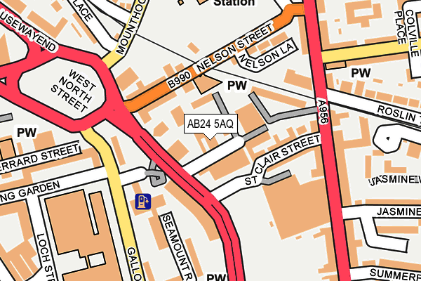 AB24 5AQ map - OS OpenMap – Local (Ordnance Survey) AB24 5AQ map - OS OpenMap – Local (Ordnance Survey)