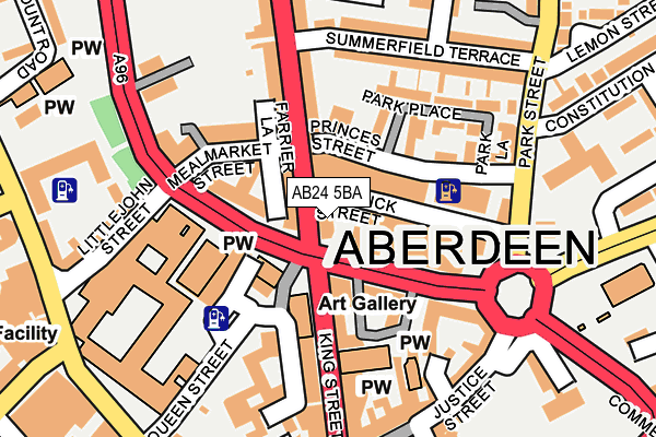 AB24 5BA map - OS OpenMap – Local (Ordnance Survey) AB24 5BA map - OS OpenMap – Local (Ordnance Survey)