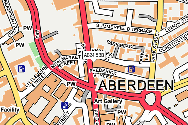 AB24 5BB map - OS OpenMap – Local (Ordnance Survey) AB24 5BB map - OS OpenMap – Local (Ordnance Survey)