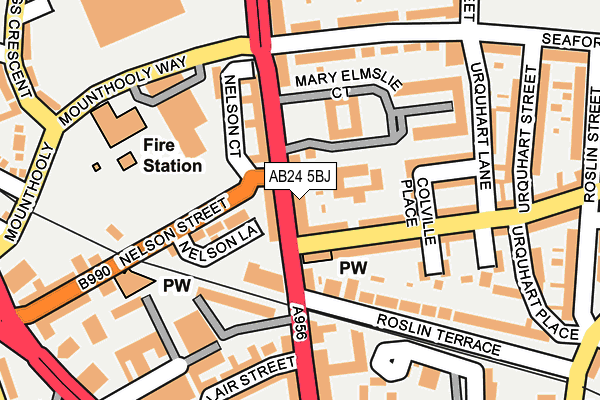 AB24 5BJ map - OS OpenMap – Local (Ordnance Survey) AB24 5BJ map - OS OpenMap – Local (Ordnance Survey)