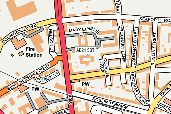 AB24 5BT map - OS OpenMap – Local (Ordnance Survey) AB24 5BT map - OS OpenMap – Local (Ordnance Survey)
