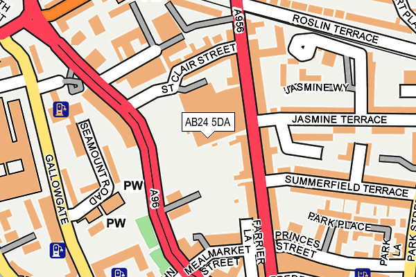 AB24 5DA map - OS OpenMap – Local (Ordnance Survey) AB24 5DA map - OS OpenMap – Local (Ordnance Survey)