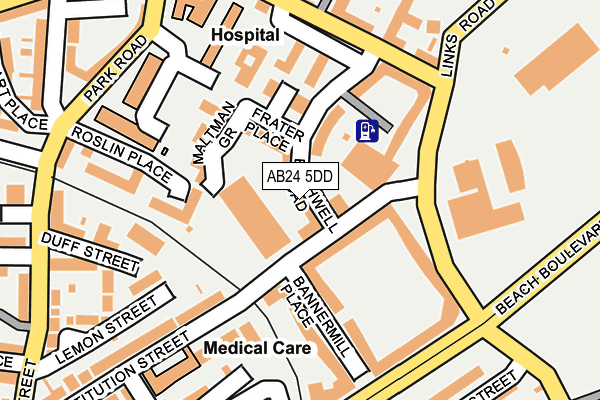 AB24 5DD map - OS OpenMap – Local (Ordnance Survey) AB24 5DD map - OS OpenMap – Local (Ordnance Survey)