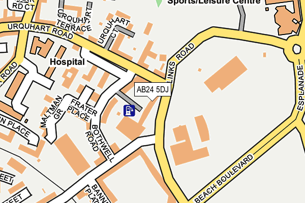AB24 5DJ map - OS OpenMap – Local (Ordnance Survey) AB24 5DJ map - OS OpenMap – Local (Ordnance Survey)
