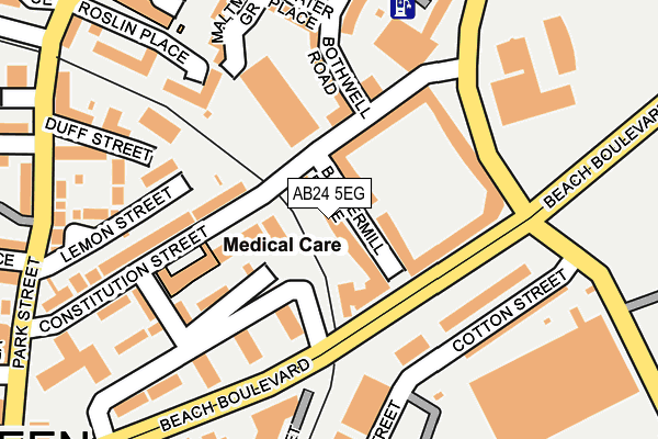 AB24 5EG map - OS OpenMap – Local (Ordnance Survey) AB24 5EG map - OS OpenMap – Local (Ordnance Survey)
