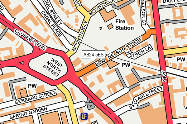 AB24 5ES map - OS OpenMap – Local (Ordnance Survey)