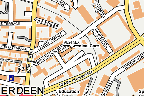 AB24 5EX map - OS OpenMap – Local (Ordnance Survey) AB24 5EX map - OS OpenMap – Local (Ordnance Survey)