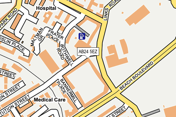 AB24 5EZ map - OS OpenMap – Local (Ordnance Survey) AB24 5EZ map - OS OpenMap – Local (Ordnance Survey)