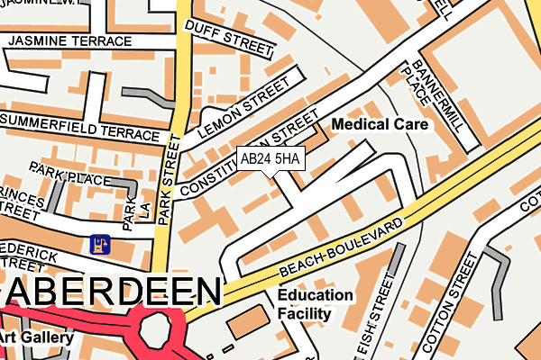 AB24 5HA map - OS OpenMap – Local (Ordnance Survey) AB24 5HA map - OS OpenMap – Local (Ordnance Survey)