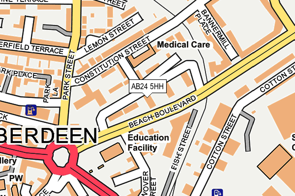 AB24 5HH map - OS OpenMap – Local (Ordnance Survey) AB24 5HH map - OS OpenMap – Local (Ordnance Survey)