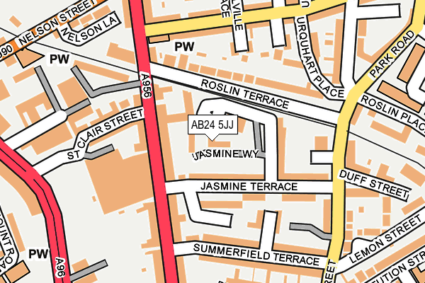 AB24 5JJ map - OS OpenMap – Local (Ordnance Survey) AB24 5JJ map - OS OpenMap – Local (Ordnance Survey)