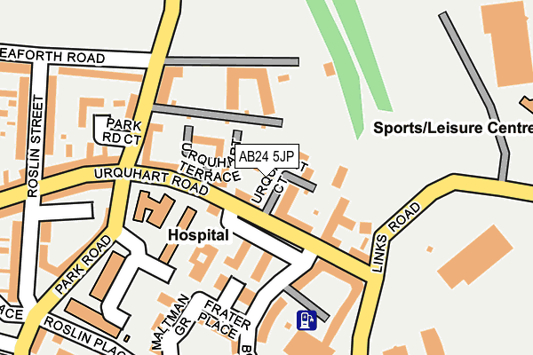 AB24 5JP map - OS OpenMap – Local (Ordnance Survey) AB24 5JP map - OS OpenMap – Local (Ordnance Survey)
