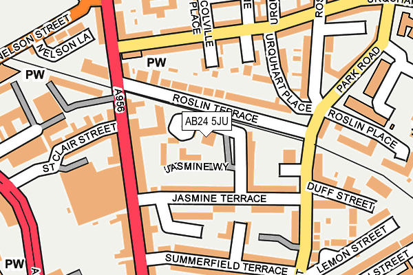 AB24 5JU map - OS OpenMap – Local (Ordnance Survey) AB24 5JU map - OS OpenMap – Local (Ordnance Survey)
