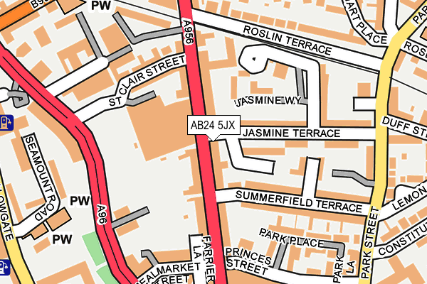 AB24 5JX map - OS OpenMap – Local (Ordnance Survey) AB24 5JX map - OS OpenMap – Local (Ordnance Survey)