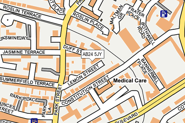 AB24 5JY map - OS OpenMap – Local (Ordnance Survey) AB24 5JY map - OS OpenMap – Local (Ordnance Survey)