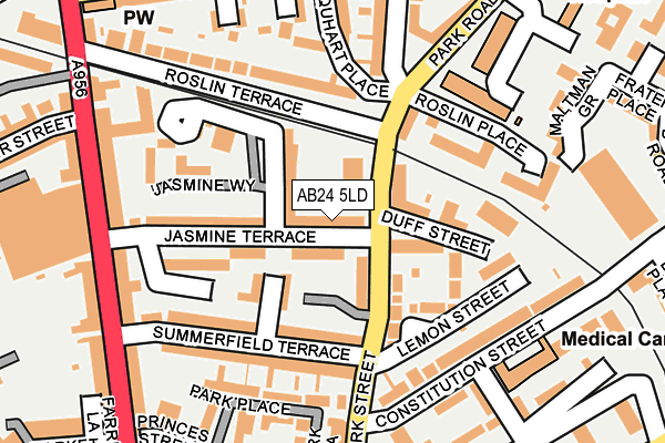 AB24 5LD map - OS OpenMap – Local (Ordnance Survey) AB24 5LD map - OS OpenMap – Local (Ordnance Survey)