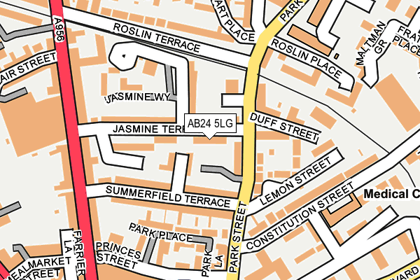 AB24 5LG map - OS OpenMap – Local (Ordnance Survey) AB24 5LG map - OS OpenMap – Local (Ordnance Survey)