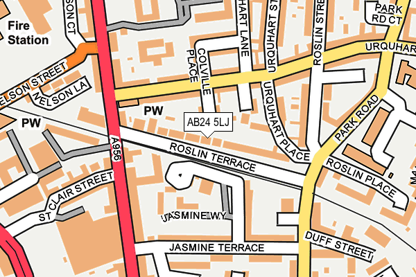 AB24 5LJ map - OS OpenMap – Local (Ordnance Survey) AB24 5LJ map - OS OpenMap – Local (Ordnance Survey)