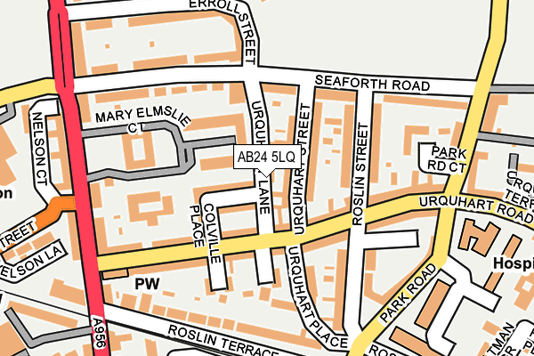 AB24 5LQ map - OS OpenMap – Local (Ordnance Survey) AB24 5LQ map - OS OpenMap – Local (Ordnance Survey)