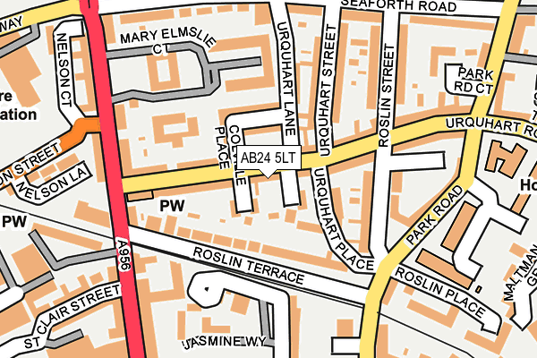 AB24 5LT map - OS OpenMap – Local (Ordnance Survey) AB24 5LT map - OS OpenMap – Local (Ordnance Survey)