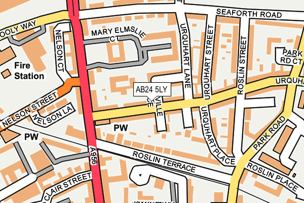 AB24 5LY map - OS OpenMap – Local (Ordnance Survey) AB24 5LY map - OS OpenMap – Local (Ordnance Survey)