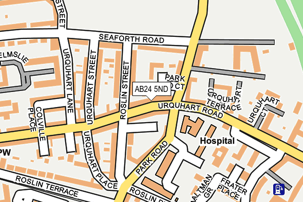 AB24 5ND map - OS OpenMap – Local (Ordnance Survey) AB24 5ND map - OS OpenMap – Local (Ordnance Survey)