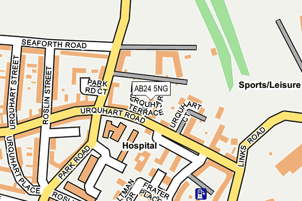 AB24 5NG map - OS OpenMap – Local (Ordnance Survey) AB24 5NG map - OS OpenMap – Local (Ordnance Survey)