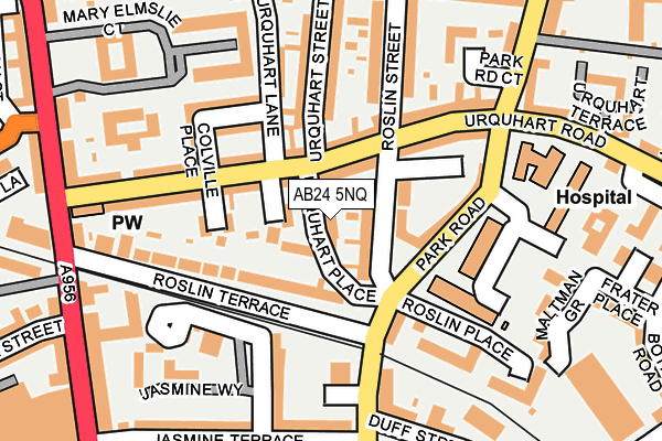 AB24 5NQ map - OS OpenMap – Local (Ordnance Survey) AB24 5NQ map - OS OpenMap – Local (Ordnance Survey)