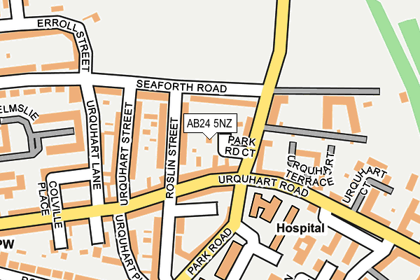 AB24 5NZ map - OS OpenMap – Local (Ordnance Survey) AB24 5NZ map - OS OpenMap – Local (Ordnance Survey)