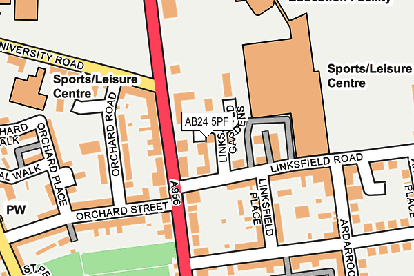 AB24 5PF map - OS OpenMap – Local (Ordnance Survey) AB24 5PF map - OS OpenMap – Local (Ordnance Survey)