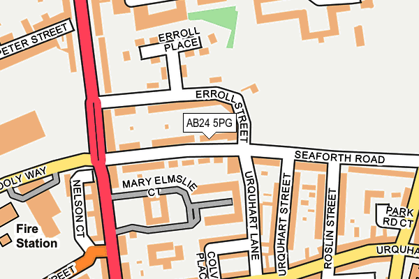 AB24 5PG map - OS OpenMap – Local (Ordnance Survey) AB24 5PG map - OS OpenMap – Local (Ordnance Survey)